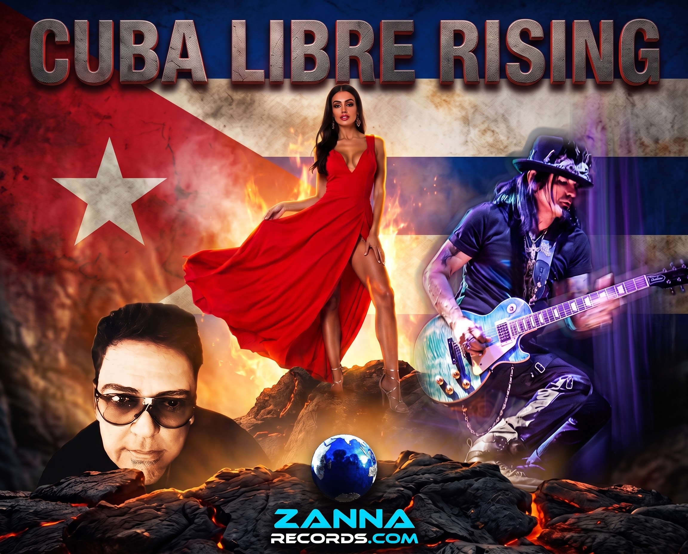 Cuba Libre Rising rehearsing